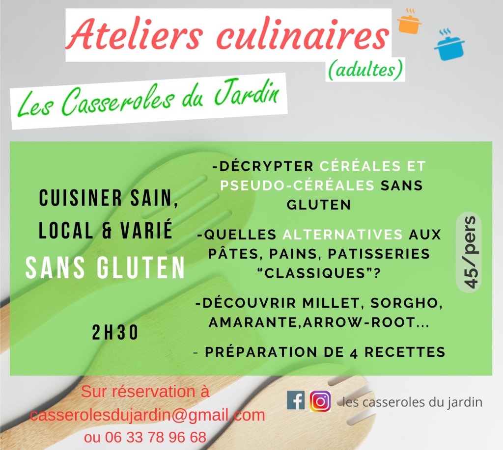 Atelier Cuisiner sain, local et varié sans gluten