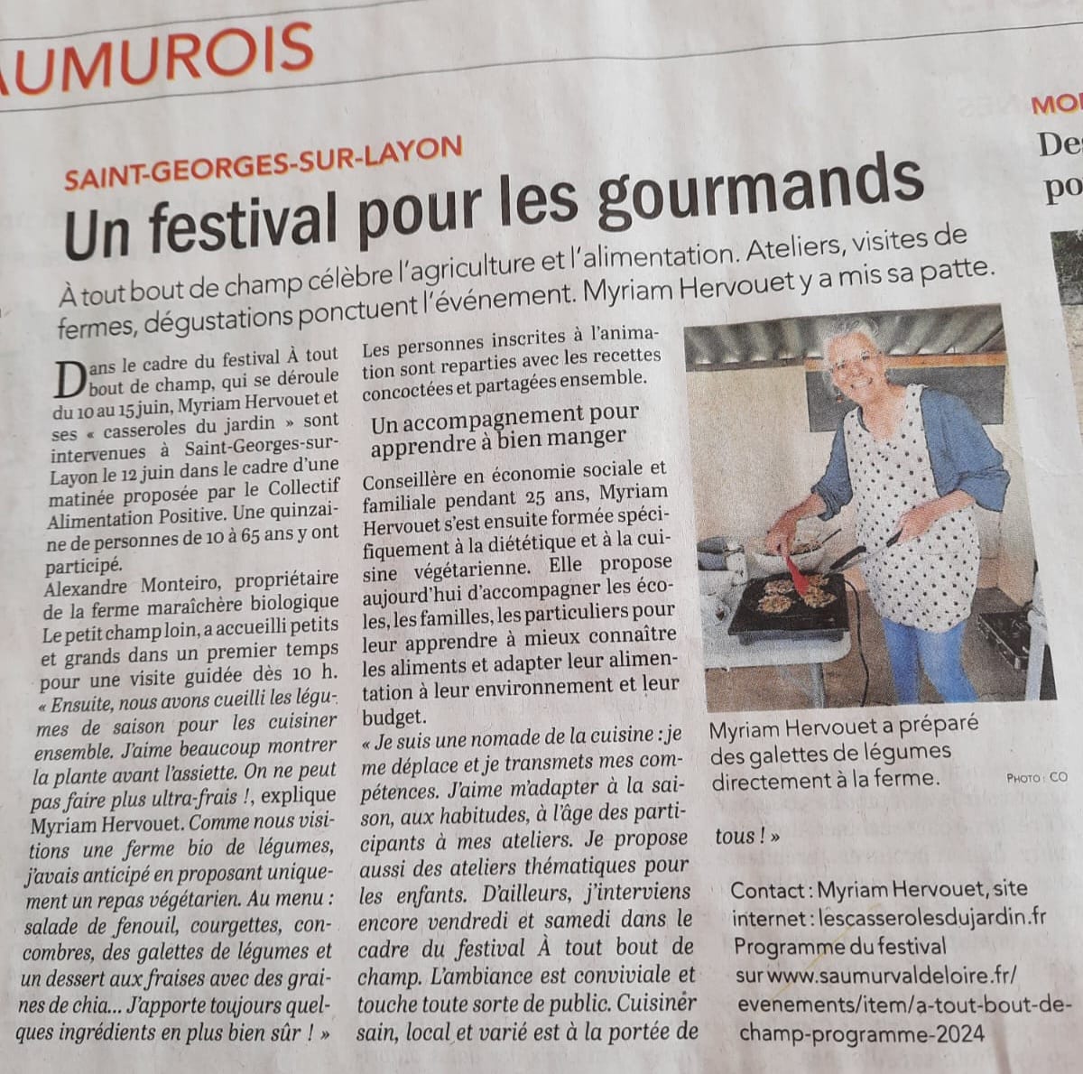 cuisiner à la ferme avec les Casseroles du Jardin